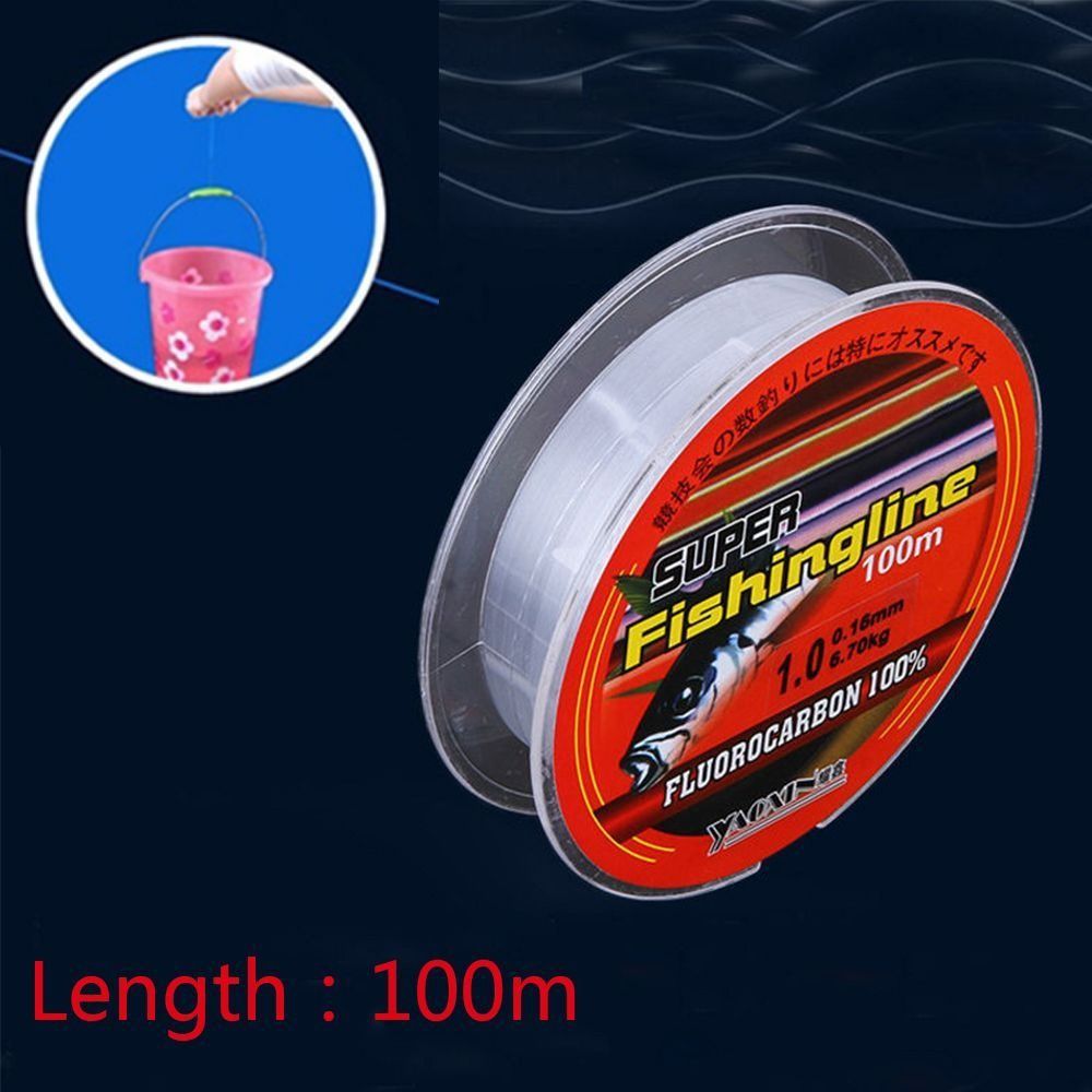 Monofilament Line - Sedal de pesca superfuerte, 100 fluorocarbono,