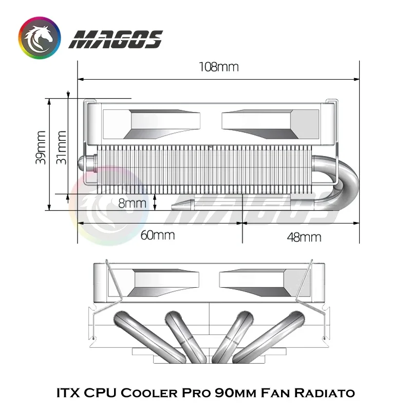 ITX-enfriador de CPU Pro, vent - Fly Line reseña y precio