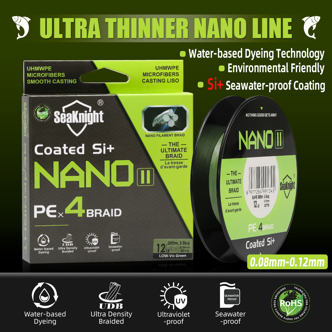 SeaKnight marca NANO II serie  - Copolymer Line reseña y precio
