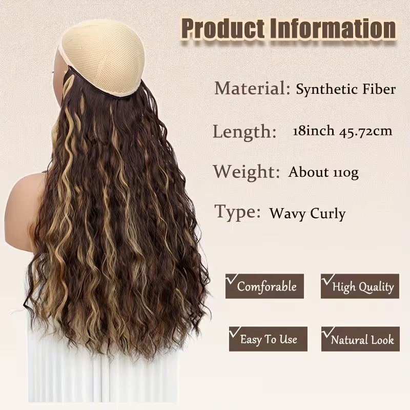 Extensiones de Cabello Sintéti - Monofilament Line reseña y precio